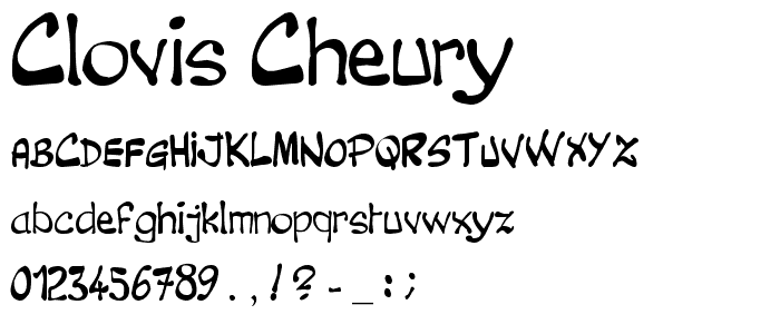 clovis cheury font